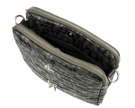 Torebka listonoszka Canaletto z naturalnej skóry z imitacja kropelek T-840