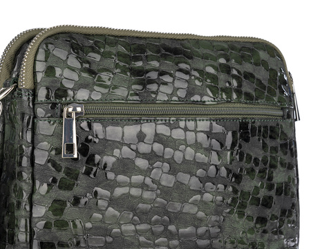 Torebka listonoszka Canaletto z naturalnej skóry z imitacja kropelek T-840