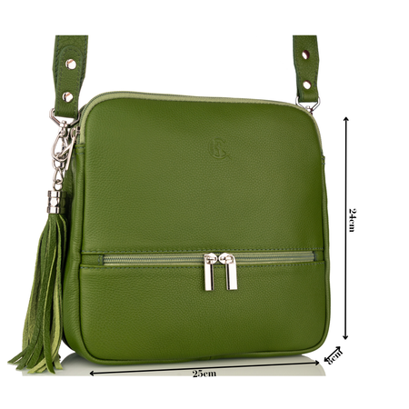 Torebka damska skórzana Canaletto T-840 zielony