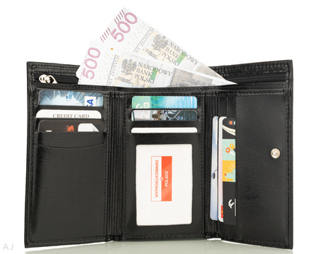 Portfel damski skórzany GB P-40 czarny