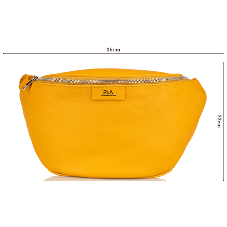 Saszetka damska skórzana S-PA L żółty