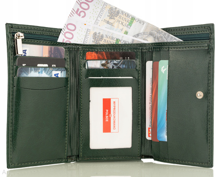 Portfel damski skórzany GB P-40 zielony