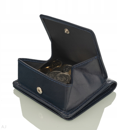 Portfel skórzany z kominkiem Canaletto P-1008 granatowy