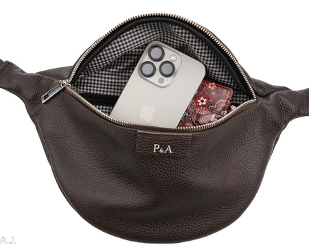 Saszetka damska skórzana S-PA brąz