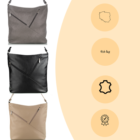 Torebka damska skórzana T-MP beżowa