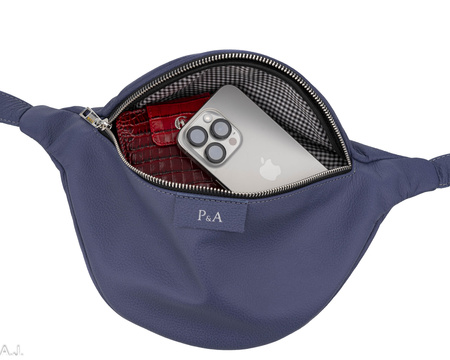 Saszetka damska skórzana S-PA jasny fiolet