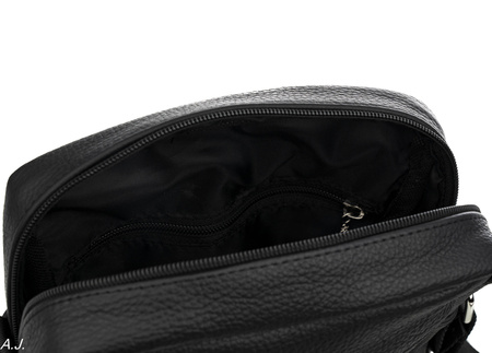 Listonoszka męska skórzana T-SEBBIS czarna