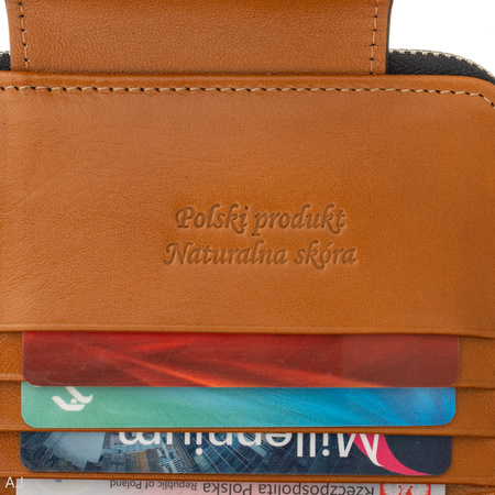 Portfel damski skórzany Canaletto P-1255 CZARNY + CAMEL