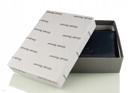 Portfel damski skórzany GB P-21 granatowo-czerwony