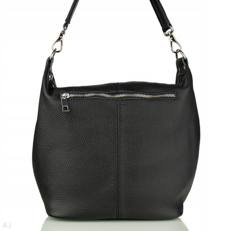 Worek damski skórzany T-MQ czarny