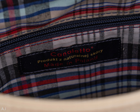 Torebka damska skórzana Canaletto T-601 beż