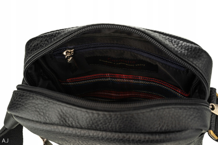 Listonoszka męska skórzana T-225 czarna