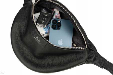 Saszetka damska skórzana S-PA czarna