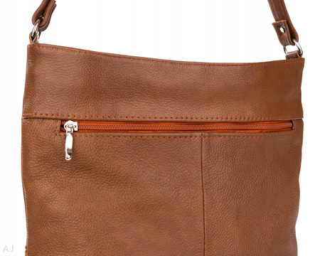 Torebka damska skórzana T-LB brąz