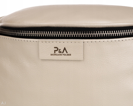 Saszetka damska skórzana S-PA perłowy