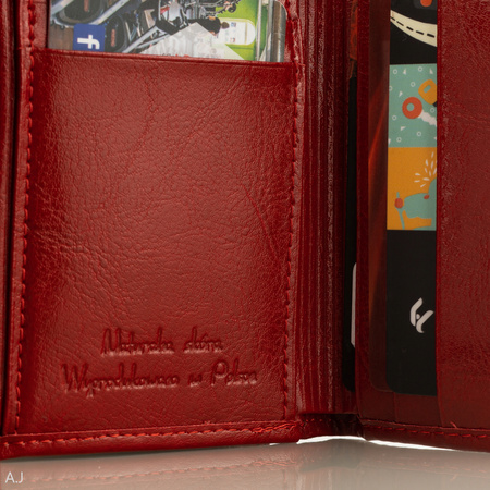 Portfel damski skórzany GB P-26 czerwony