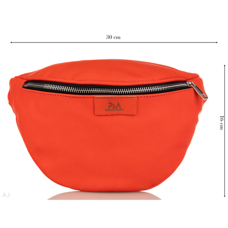 Saszetka damska skórzana S-PA koral