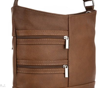 Torebka damska skórzana T-LL brąz