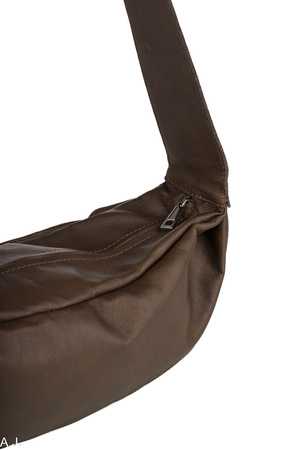 Nerka damska skórzana przewieszka brąz