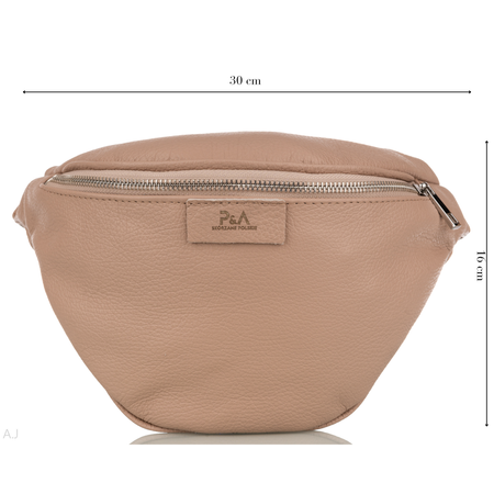 Saszetka damska skórzana S-PA pudrowy róż