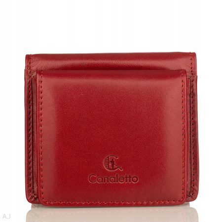 Portfel skórzany z kominkiem Canaletto P-1008 czerwony
