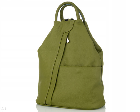 Plecak damski skórzany PL-LED zieleń