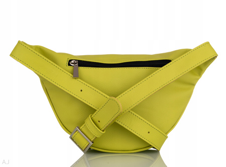 Saszetka damska skórzana S-PA seledynowa