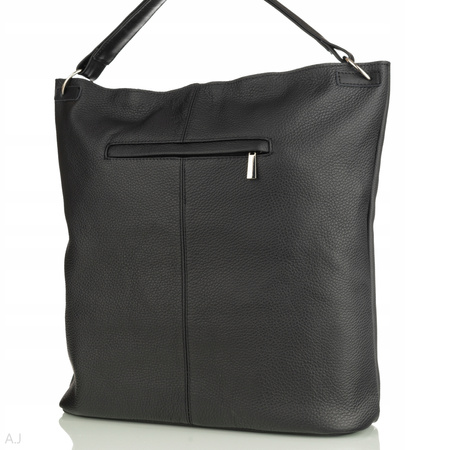 Worek damski skórzany T-PA czarny