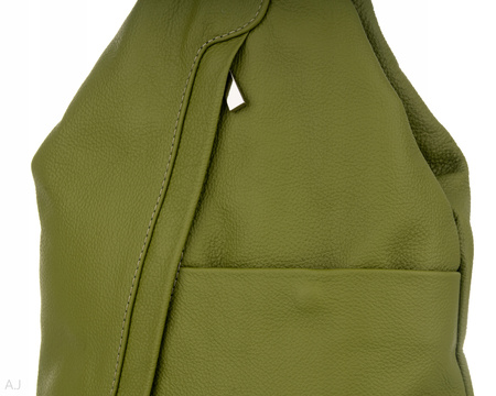 Plecak damski skórzany PL-LED zieleń