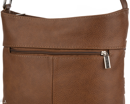 Torebka damska skórzana T-LL brąz