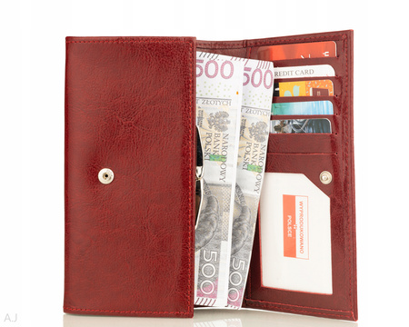 Portfel damski skórzany GB P-32 bordo
