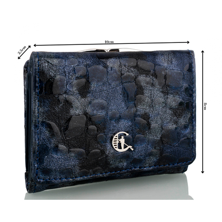 Portfel damski skórzany Canaletto P-2000 granatowy