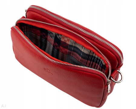 Torebka damska skórzana Canaletto T-830 czerwony