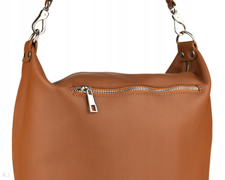 Worek damski skórzany T-MQ camel