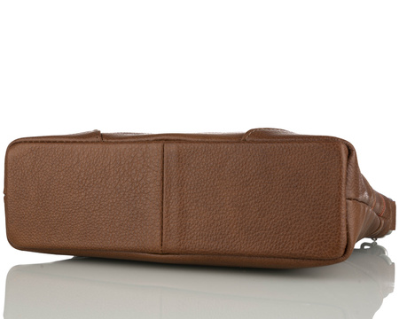 Torebka damska skórzana T-ZOWA jasny brąz