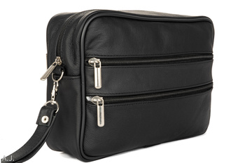 Saszetka męska skórzana S-MICHB1 Czarna