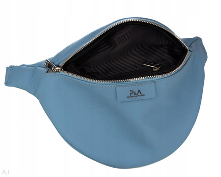 Saszetka damska skórzana S-PA błękitna