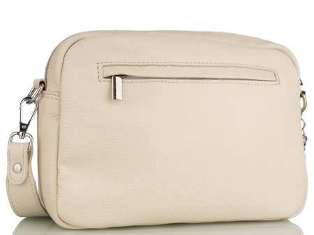 Torebka damska skórzana Canaletto T-850 beżowa z tłoczeniem