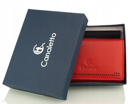 Portfel damski skórzany Canaletto P-1224/P51 czerwony
