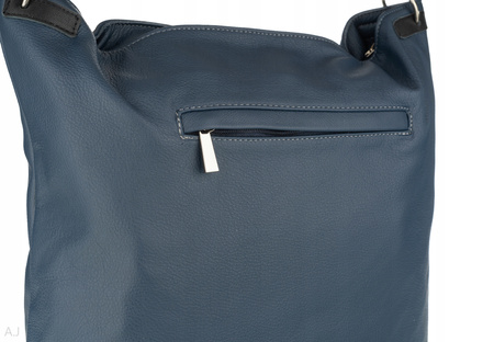 Worek damski skórzany T-PA granatowy