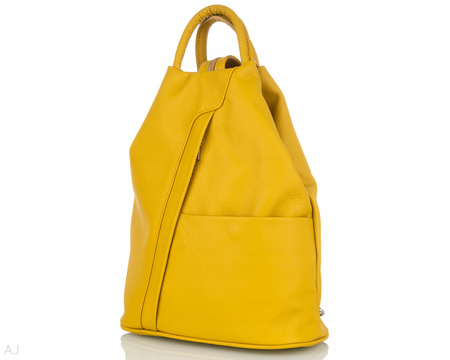 Plecak damski skórzany PL-LED żółty