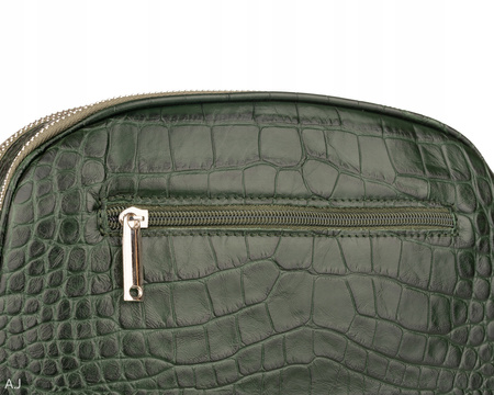 Torebka damska skórzana Canaletto T-808 zielony krokodyl