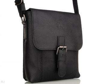 Torba męska skórzana Canaletto T-216 czarny vintage
