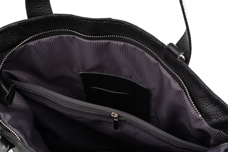 Torebka damska skórzana T-NAT czarny