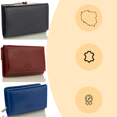 Portfel damski skórzany GB P-25 czarny