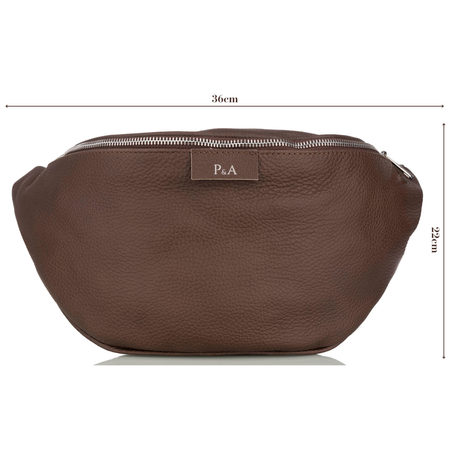 Saszetka damska skórzana S-PA L brąz