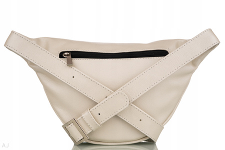 Saszetka damska skórzana S-PA perłowy