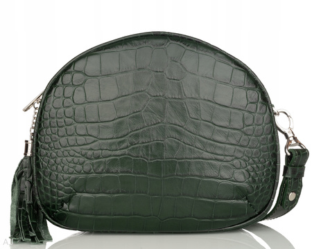 Torebka damska skórzana Canaletto T-740 Zielony krokodyl