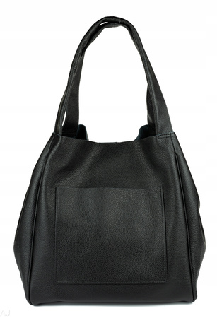 Worek damski skórzany T-EFE+ czarny