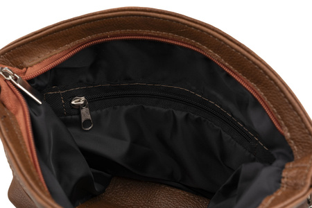 Torebka damska skórzana T-ZOWA jasny brąz